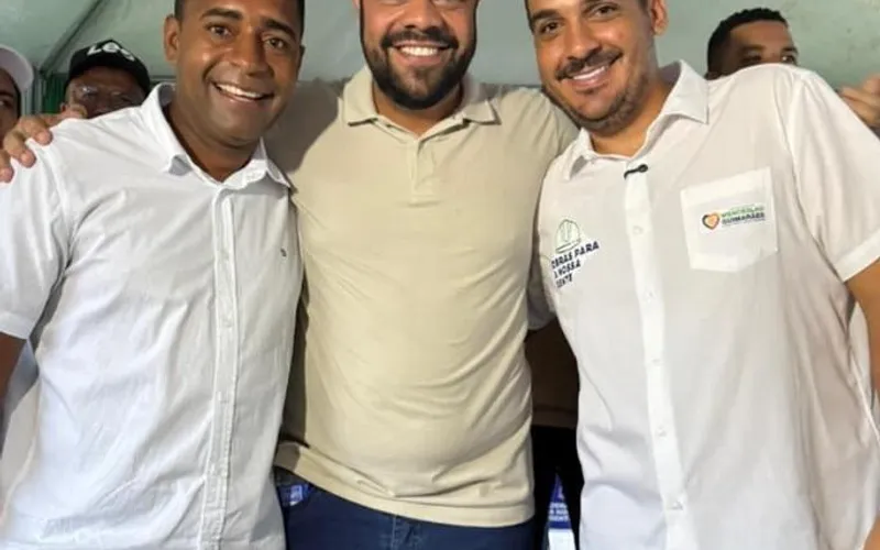 Prefeito Gabriel de Parísio anuncia apoio a Léo de Neco para deputado estadual durante evento em Wenceslau Guimarães