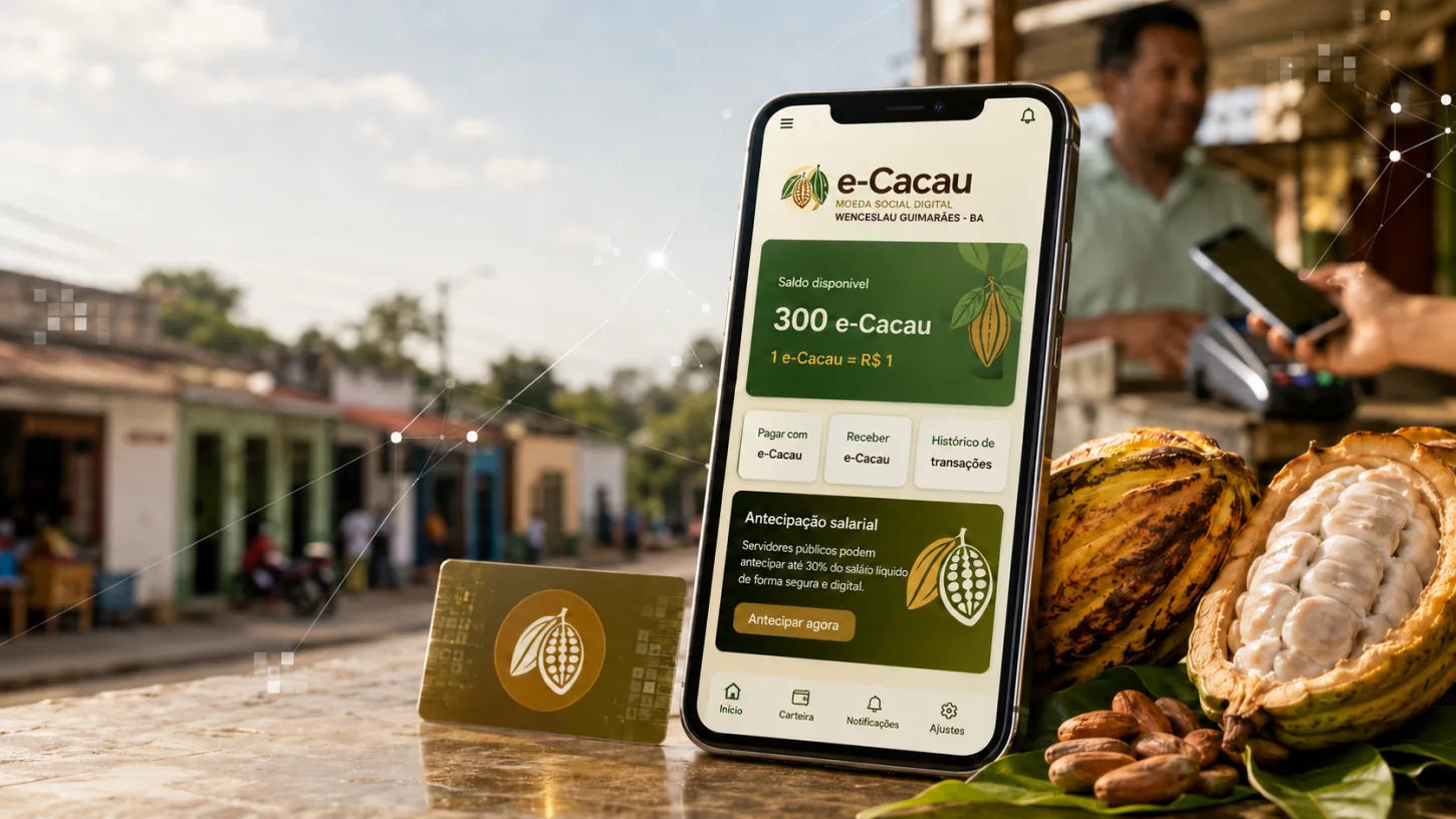 Prefeitura de Wenceslau Guimarães inova e autoriza antecipação de salário por meio da moeda digital e-Cacau
