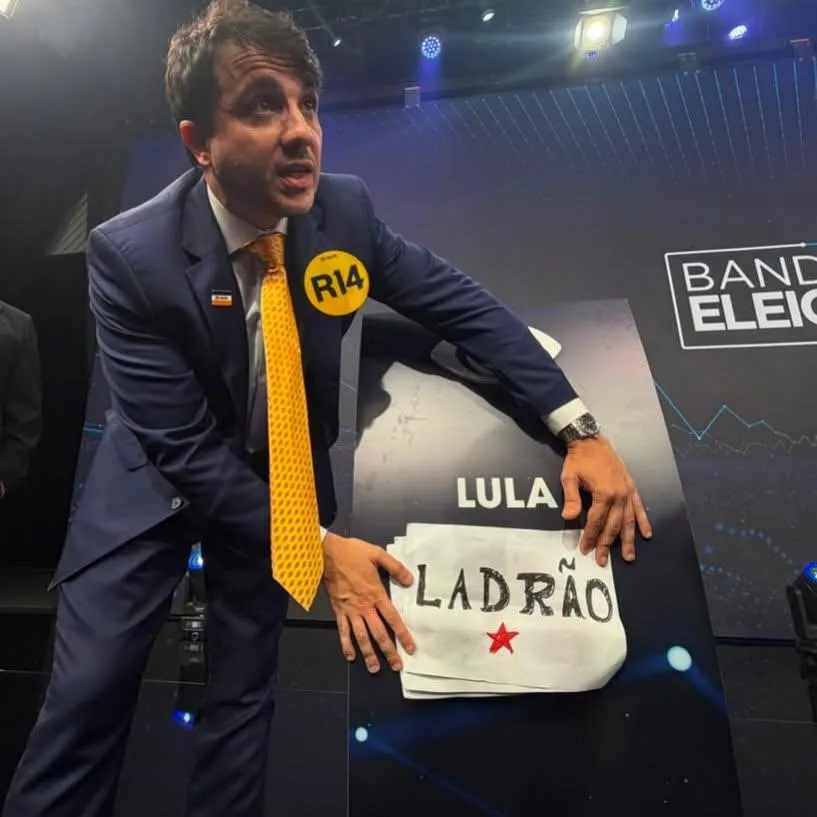 Candidato a presidente chama Lula de ladrão em rede nacional e desafia petista à processá-lo