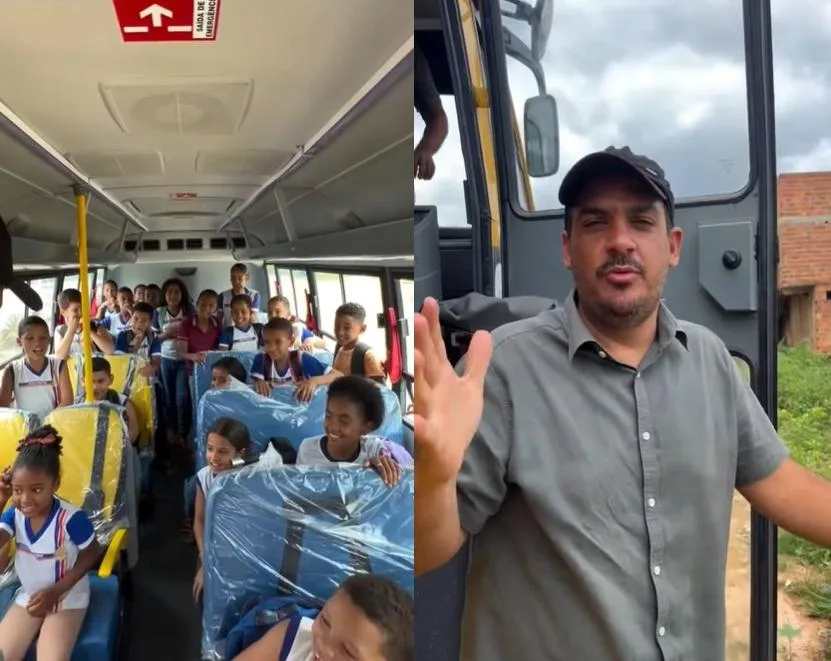 Prefeitura de Wenceslau Guimarães entrega novo ônibus escolar à comunidade do Cocão
