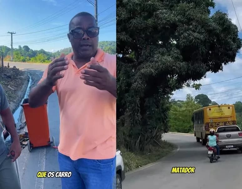 Indicação do vereador Dai atendida pela prefeitura melhora visibilidade de motoristas e evita acidentes em trecho da BA - 120 em Gandu 
