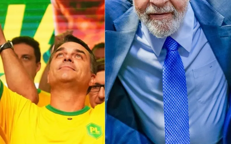 Flávio Bolsonaro diz que “está com Deus” e Lula “com o diabo”