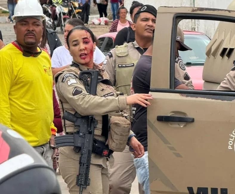 PM fica ferida na Bahia após ter sido atingida por disparo feito por estilingue 