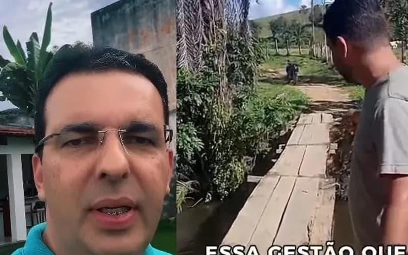 Abandono de pontes pelo prefeito Everton Vasconcelos expõe moradores ao perigo na zona rural de Itamari