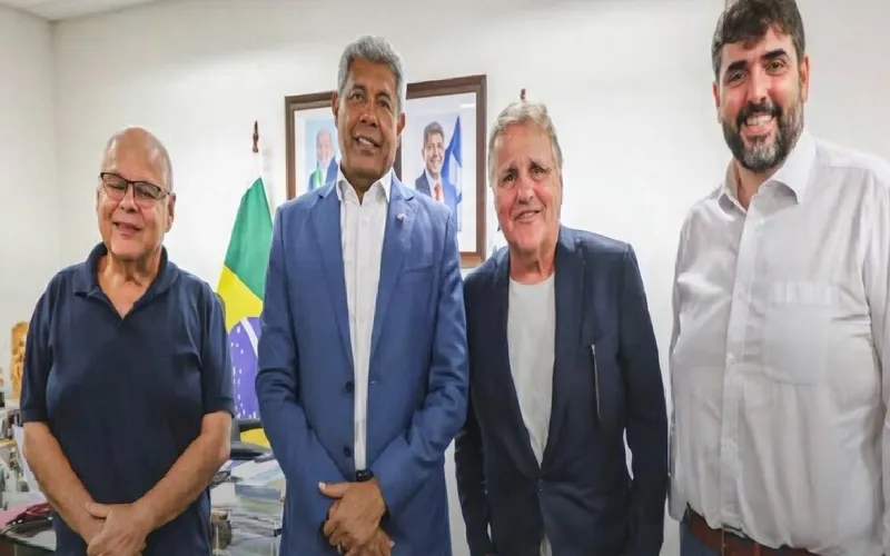 Jerônimo recebe Geddel no Palácio de Ondina e ouve que MDB não vai abrir mão da vaga de vice