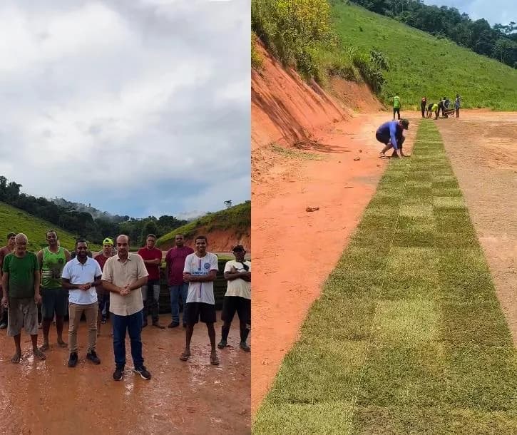 Prefeitura de Wenceslau Guimarães inicia obras de melhorias no campo de futebol da "Palmeira"