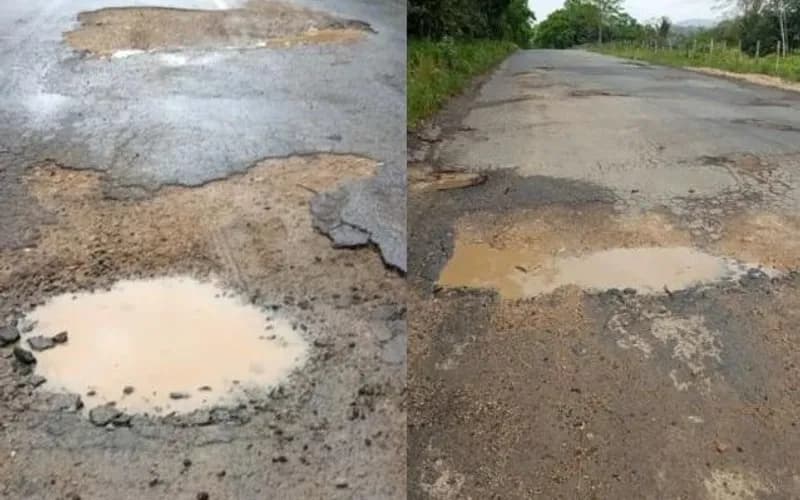 Alvo de promessas de Jerônimo Rodrigues, BA - 120 está cheia de buracos e quase intransitável, reclama motoristas