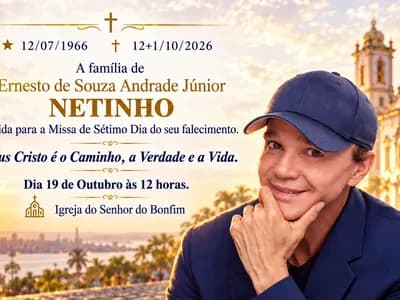 Família do cantor Netinho evita usar número 13 em convite para missa.