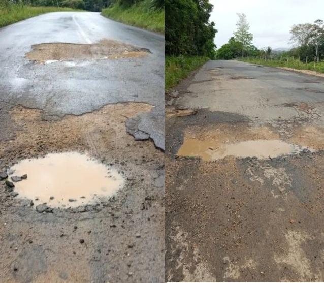 Alvo de promessas de Jerônimo Rodrigues, BA - 120 está cheia de buracos e quase intransitável, reclama motoristas