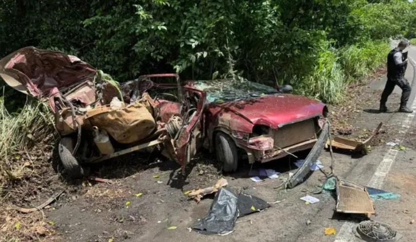 Acidente na BR-101 envolvendo carro-forte deixa dois mortos próximo a Aurelino Leal