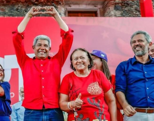 Aniversário do PT em Salvador reúne Jerônimo, Elmano e Fátima Bezerra, considerados os três piores governadores do Brasil