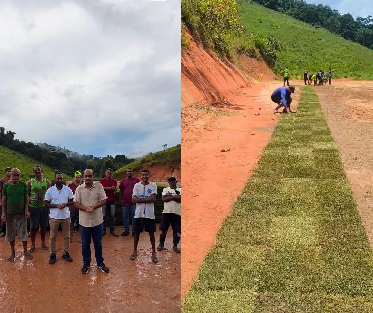 Prefeitura de Wenceslau Guimarães inicia obras de melhorias no campo de futebol da 
