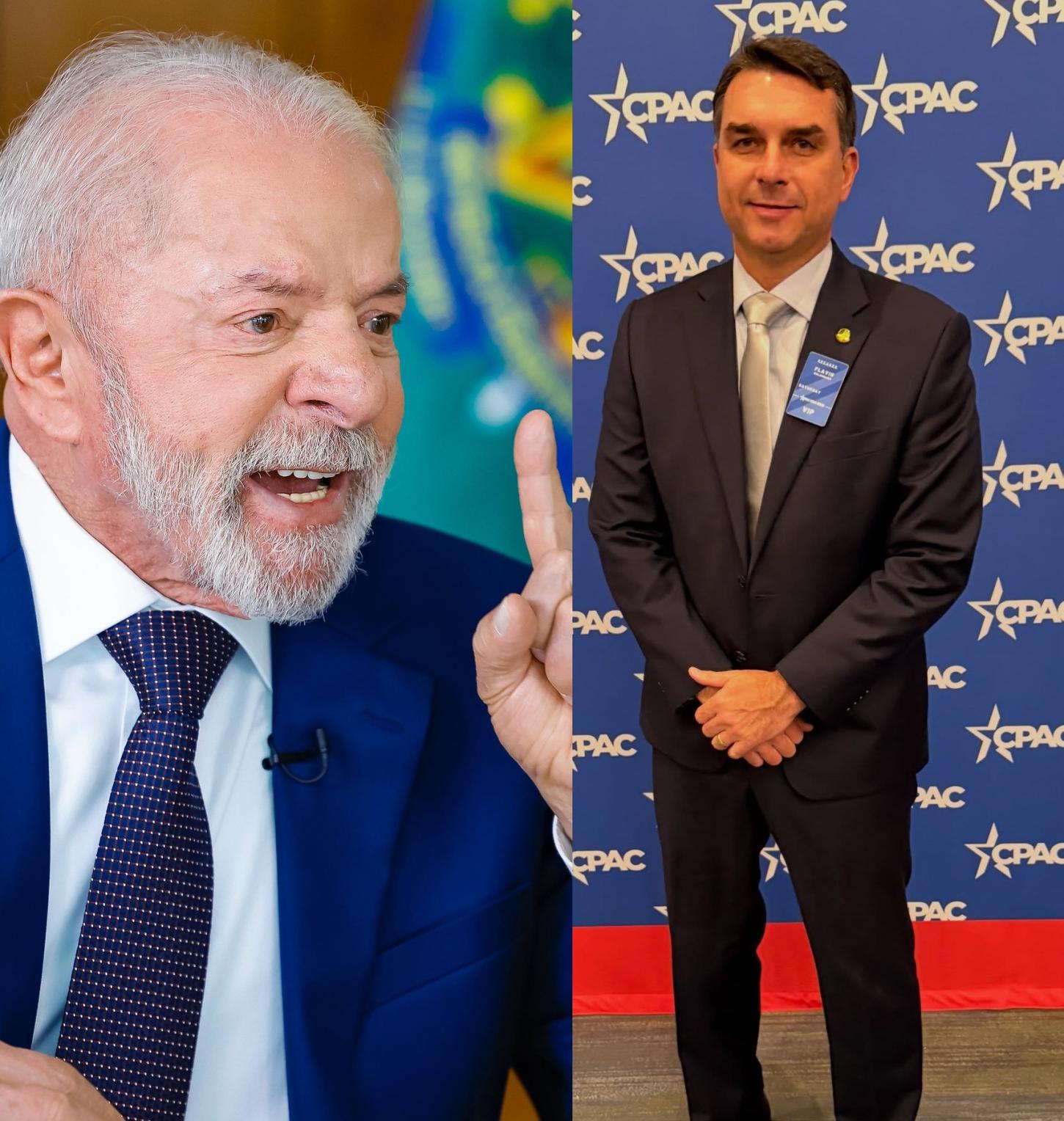 Flávio Bolsonaro chama Lula de 