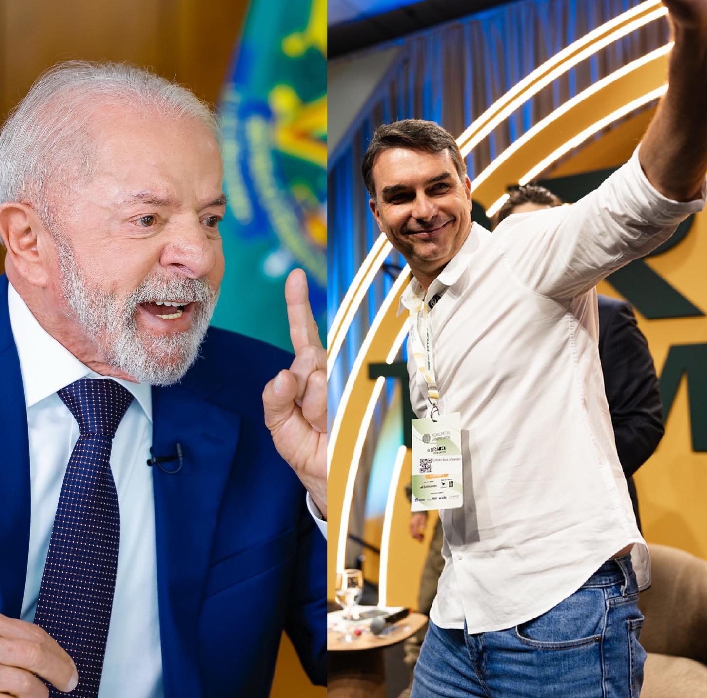 Flávio Bolsonaro lidera com ampla vantagem sobre Lula em pesquisa no Paraná